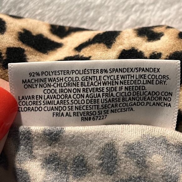 Bobbie Brooks Leopard Print Tank Top Women’s 2X Animal Print Y2K Style Shirt - Picture 5 of 8